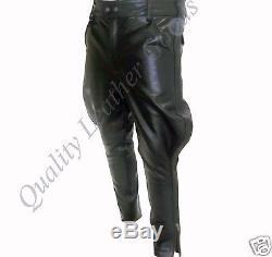 100% Genuine Leather WW 2 German Tunic & Breeches Trousers Uniform Military Coat