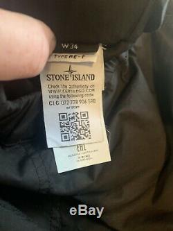 100% Genuine Mens Black Cotton Stone Island Combat Trousers SS19 Season W34