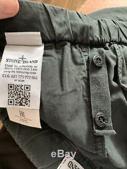 100% Genuine Mens Black/grey Cotton Stone Island Combat Trousers Uk W36