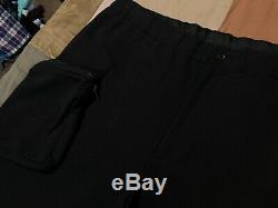 $1060 YOHJI YAMAMOTO POUR HOMME black french terry cotton jogger pants 5 men NEW