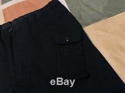 $1060 YOHJI YAMAMOTO POUR HOMME black french terry cotton jogger pants 5 men NEW