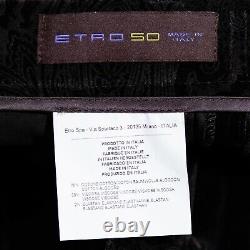 $1095 ETRO VELVET Chino Pants 38us/48it Wool And Silk (32 Waist)