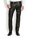 $1200 Authentic Rare Diesel Men's Slim Fit Zipper Detail Leather Pants Trousers