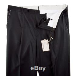 $1600 NWT BRIONI Black Super 160's Wool Classic Fit Dress Pants 48 32 PHI 1U11