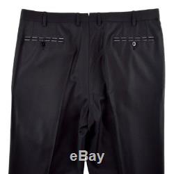 $1600 NWT BRIONI Black Super 160's Wool Classic Fit Dress Pants 48 32 PHI 1U11