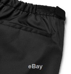 18SS Prada Cuff Strap Nylon Tapered Gabardine Pants Trousers Black 30/46 Small