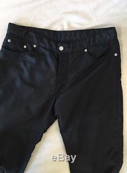 1997 Helmut Lang Black Nylon Padded Pants 35Wx32.5L made in Italy