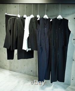 2017AW HOMME PLISSE ISSEY MIYAKE Pleated Jumpsuit Overall Pants Black Size 3