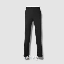 $2195 Canali Men's Black Wool Classic Super 150 Dress Pants Size 50R