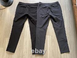 2x Lululemon ABC Pants Slim Fit Warpstream 31x30 Obsidian Black