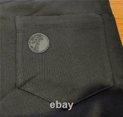 $365 Mens Authentic Versace Collection Classic Cotton Jogger Pants Black XL