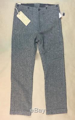 $490 Ralph Lauren Rrl Double Rl Herringbone Wool Dress Pant Black/grey 32/30