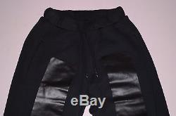 $590 11 by BORIS BIDJAN SABERI Black Rubber Panels Sweatpants Pants L (or M) NWT