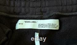 $595 Mens Authentic Off-White Virgil Abloh Gradient Cotton Sweatpants Black 2XL