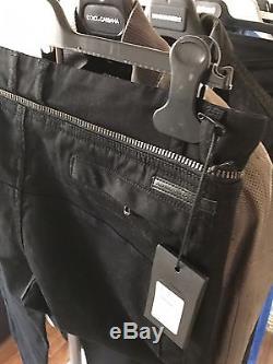 60% OFF DIESEL BLACK GOLD Patop Trousers Zip Embellished Biker Jeans W32 IT48