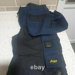 6202 Snickers RuffWork, Navy/Black Work Trousers+ Holster Pockets
