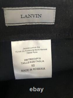 £675 LANVIN Paris Designer Cotton Biker Trousers IT50 / W34