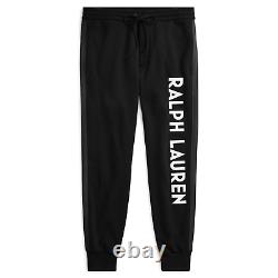 $695 Ralph Lauren Purple Label Fleece Double Knit Logo Track Pants Relax Jogger