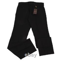 7673K pantalone uomo GUCCI black mix wool WRINKLED EFFECT trouser man