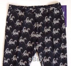 $795 Ralph Lauren Purple Label Italy Linen Classic Zebra Golf Dress Pants 36 34