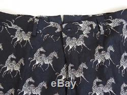 $795 Ralph Lauren Purple Label Italy Linen Classic Zebra Golf Dress Pants 36 34