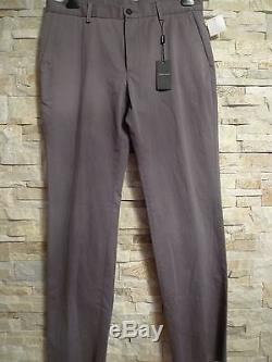 $925. Giorgio Armani Black Label Grey Cotton Pants, Italy Size 54, Us 38