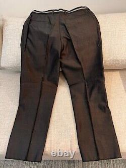 $975 NWT Authentic VERSACE 100% Silk Gray Dress Pants sz 52/42 USA (34 waist)