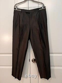 $975 NWT Authentic VERSACE 100% Silk Gray Dress Pants sz 52/42 USA (34 waist)