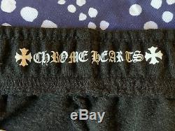 $995 Authentic CHROME HEARTS Made in USA Mens Black Sweat Pants Sz. L (32X30) FS