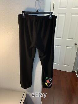 $995 Authentic CHROME HEARTS Made in USA Mens Black Sweat Pants Sz. L (32X30) FS