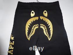 9996 bape x dover black shark sweat pants M