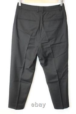 ADER Men's Black Wool Tapered 3/4 Length Trousers Size L