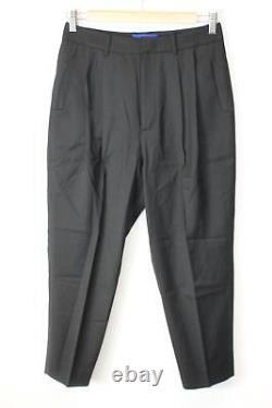 ADER Men's Black Wool Tapered 3/4 Length Trousers Size L