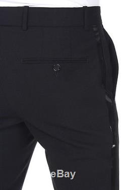 ALEXANDER MCQUEEN Men Black Wool Trousers Pants Made in Italy New