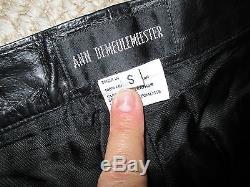 ANN DEMEULEMEESTER soft leather 5-pocket slim JEANS size S HEDI OWENS unisex