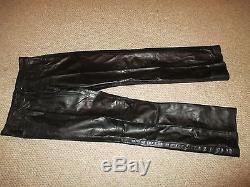 ANN DEMEULEMEESTER soft leather 5-pocket slim JEANS size S HEDI OWENS unisex