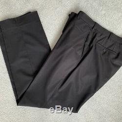 ARMANI COLLEZIONI Men's Black Suit 52 Reg Pure Wool / Trousers W36 L32