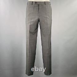 ARMANI COLLEZIONI Size 34 Black Grey Flat Front Dress Pants