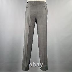 ARMANI COLLEZIONI Size 34 Black Grey Flat Front Dress Pants