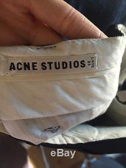 Acne Studios Black Wide Leg Trousers summer 2014 Size 46