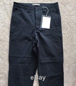Acne Studios Men's Angus Salt Black Tapered Trousers Eu 46 30W New Rrp £270