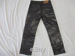 Aero Five Pocket Mid-weight Horsehide Black Leather Pants! Size 34x28