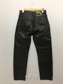 Aero Leather Authentic Steerhide Leather Riders Pants Black Size 32 Used