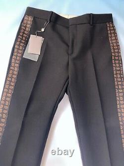 Alexander McQueen Trousers With Mini Paisley Striped Size 50