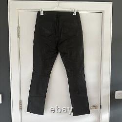 AllSaints Men's Slim Fit Leather Trousers Size Small RRP£349