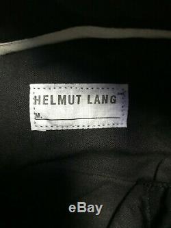 Archival Helmut Lang Men Black Moleskin Bondage Strap Zipper Pant 50 Never Worn