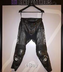 Arlen Ness 8314 Motorcycle Leather Trousers UK 34 Waist Black Sport Road