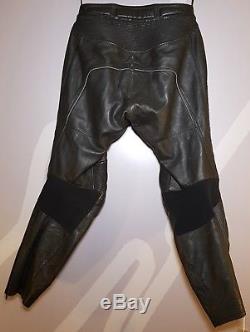 Arlen Ness 8314 Motorcycle Leather Trousers UK 34 Waist Black Sport Road