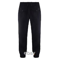 Armani Jeans Stretch Waist Regular Fit Black Mens Trousers 6X6P65 1200