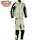 Australian Bikers Gear 2pcs Suit Hiviz Waterproof Motorcycle Jacket + Trouser